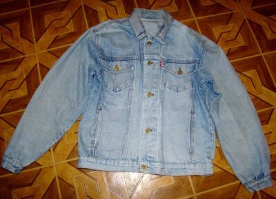Винтажная мужская джинсовая куртка пиджак из 80-ых VAMPUM р.L 