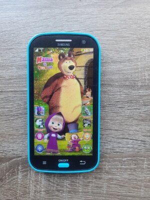 Интерактивный смартфон умный обучающий телефон Маша и Медведь с фонариком