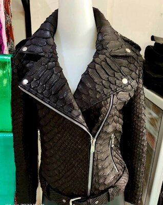 Неймовірна куртка з натуральної шкіри королівського пітону Драгон Dragon