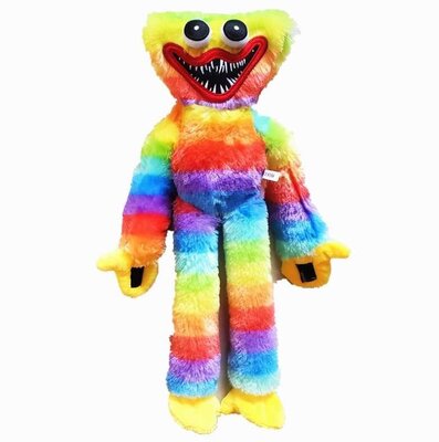 Мягкая игрушка обнимашка Хаги Ваги Радужный, монстрик Huggy Wuggy с липучками на руках 40см