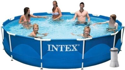 Продано: Бассейн каркасный круглый Интекс Intex 366-76 см с фильтр насосом 28212