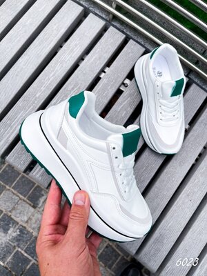 Продано: Кросівки жіночі Gias білі сірий зелений