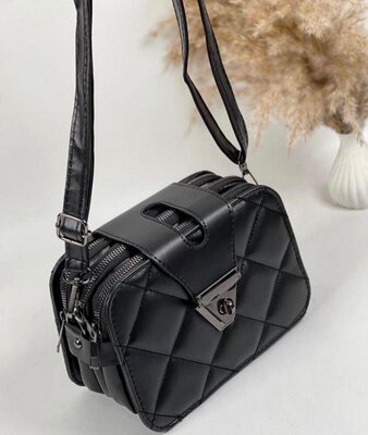 Чорна жіноча сумка,топова сумка в наявності, молодіжна трендова чорна сумка,сумка з довгим ремінцем
