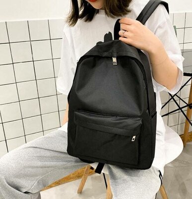 Продано: Черный и бежевый рюкзак для школы для девочке