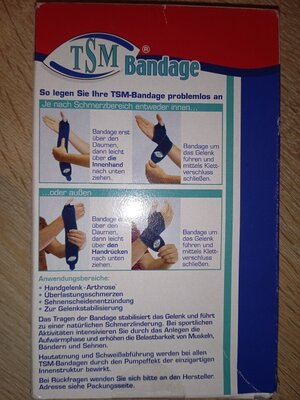 Спортивний захист зап'ястя/шина неопрен TSM Active Wrist Strap Sports Bandage Німеччина