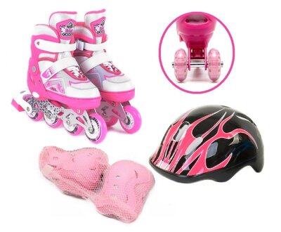 Дитячі ролики Best Roller COMBO шолом захист 25-28,29-33,34-37,38-42 рожеві