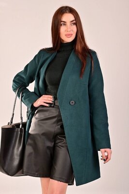 Жіноче легке пальто Кашемірове Зелене