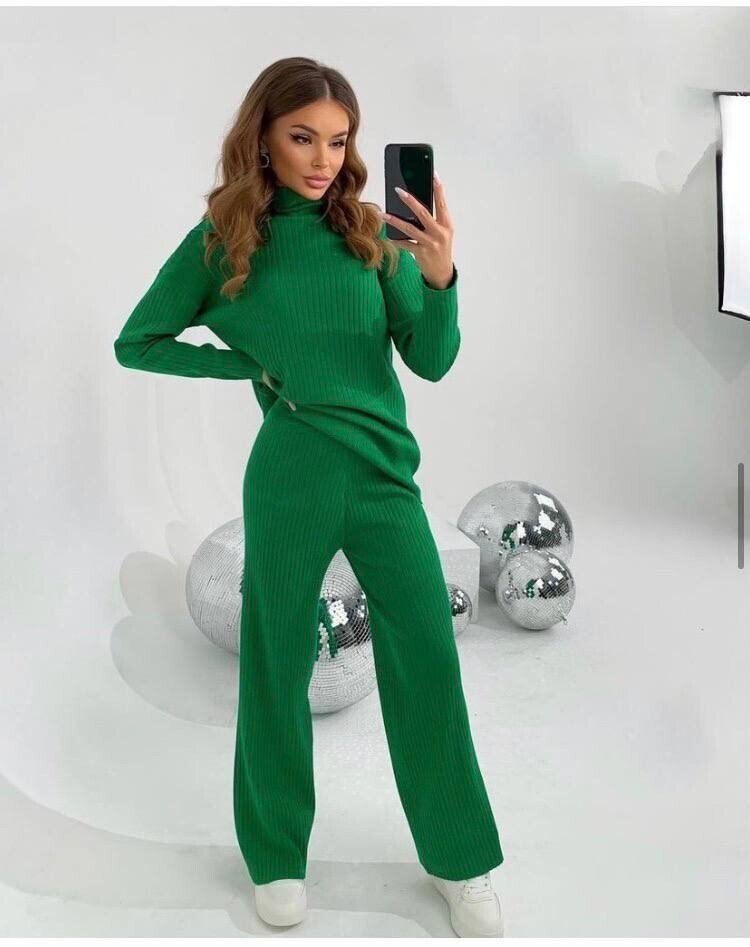 Купить костюм лапша. Костюм из лапши с брюками. Зеленый костюм лапша. Тёплый костюм женский. Костюм лапша с брюками женский.