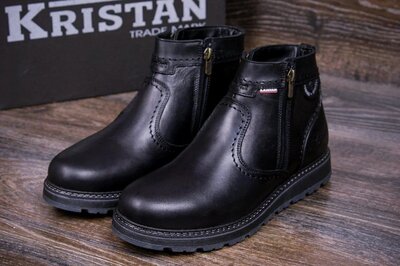 Чоловічі зимові черевики Kristan натуральна шкіра, ботинки зимние