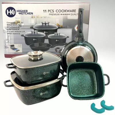 Набор кастрюль и сковорода Higher Kitchen HK-312, Набор посуды с гранитным антипригарным покрытием
