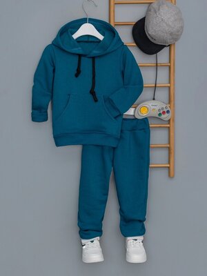 Продано: Дитячий утеплений спортивний костюм для хлопчика з капюшоном на Флісі з начосом
