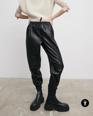 Продано: Шкіряні штани, брюки від Zara