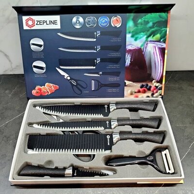 Набор кухонных ножей из нержавеющей стали Zepline ZP - 035 6 предметов