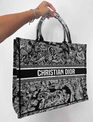 Женская Сумка Christian Dior Book Black White