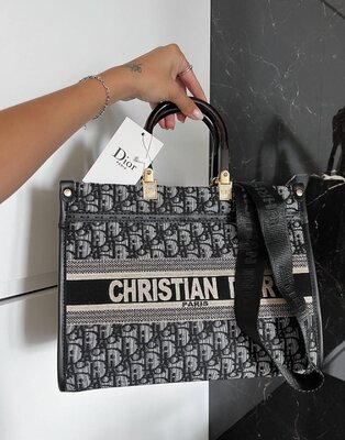 Женская Сумка Christian Dior Black Grey