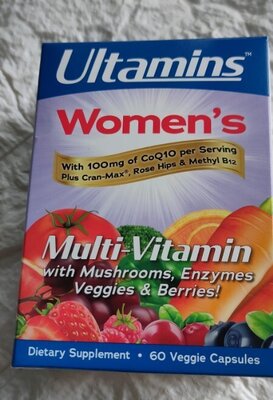 Продано: мультивітаміни для жінок з CoQ10, гриби, ферменти, овочі та ягоди, 60 вегетаріанських капсул