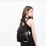 Жіночий рюкзак натуральна шкіра стильний чорний