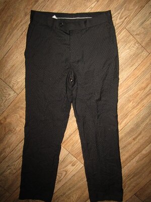 чоловічі брюки р-р 44-S чорні в полоску C&A