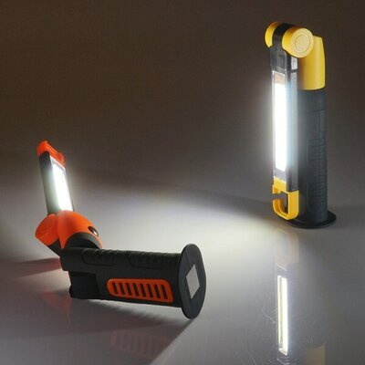 Продано: Кемпинговый фонарь 3W COB LED Tiross Польша TS-1846 гибкий на магните. Цвет микс