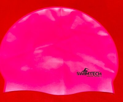 Продано: Шапочка фирменная силиконовая для плавания Swimtech размер универсальный