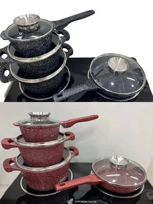Продано: Германия оригинал набор посуды кастрюли сковорода сотейник гранитные антипригарные