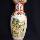Китайская ваза 24,5 см ручная сюжетная роспись техника Мориаж фарфор н1191