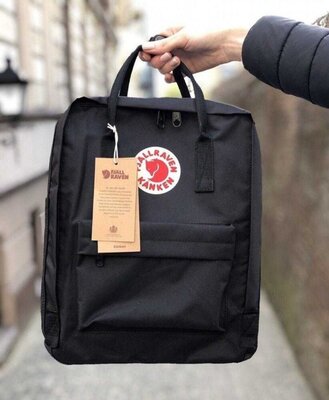 Черный городской рюкзак Kanken сумка канкен классик. 16 L Наплічник