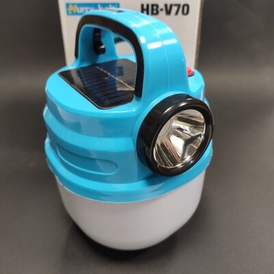 Подвесной фонарь светильник LED с крючком для кемпинга с аккумулятором и солнечной панелью HB-V70
