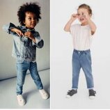 1-1.5 года джинсы детские унисекс стрейчевые супер стрейч-коттон с потертостями штаны джинсові zara
