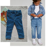 9-12 месяцев стрейчевые джинсовые джинсы с вышивкой супер стрейч штаны джинсові denim co
