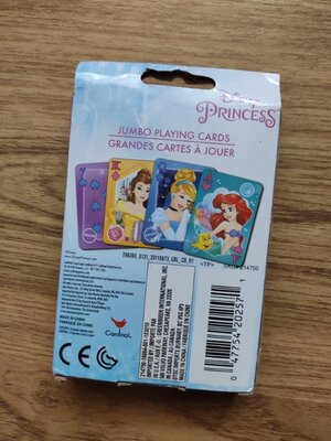 Дитячі гральні карти Принцеси Аріель Попелюшка Бель Рапунцель Disney
