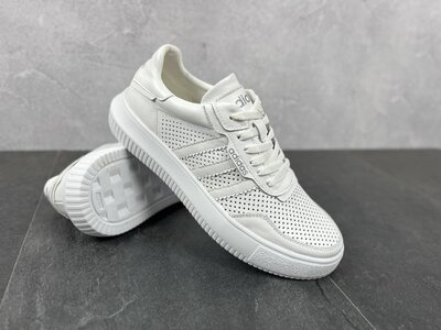 Чоловічі шкіряні кеди Adidas Ап22-5 білий