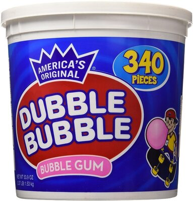 Жевательная резинка Dubble Bubble ведро 340 шт 1,53 кг из Сша жевачка жвачка