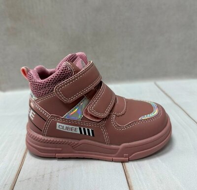Высокие детские кроссовки ботинки Clibee розовые р21-р26