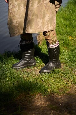 Чоловічі тактичні гумові чоботи гумовці чорні демісезонні мужские сапоги резиновые