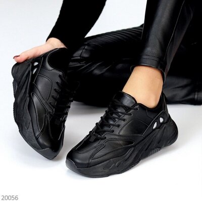 Чорні кросівки Camellia еко-шкіра, черные женские кроссовки Camellia, кросовки 36-41р код 20056