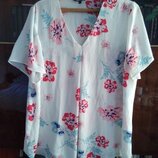 Новиночки Класна ошатна блузка-туніка з квітами. Розміри 52-54